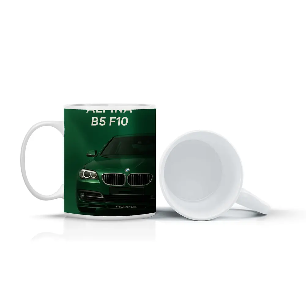 Alpina B5 F10 Green Studio Front View – Mugs