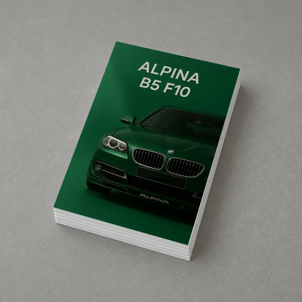 Alpina B5 F10 Green Studio Front View – Postcards