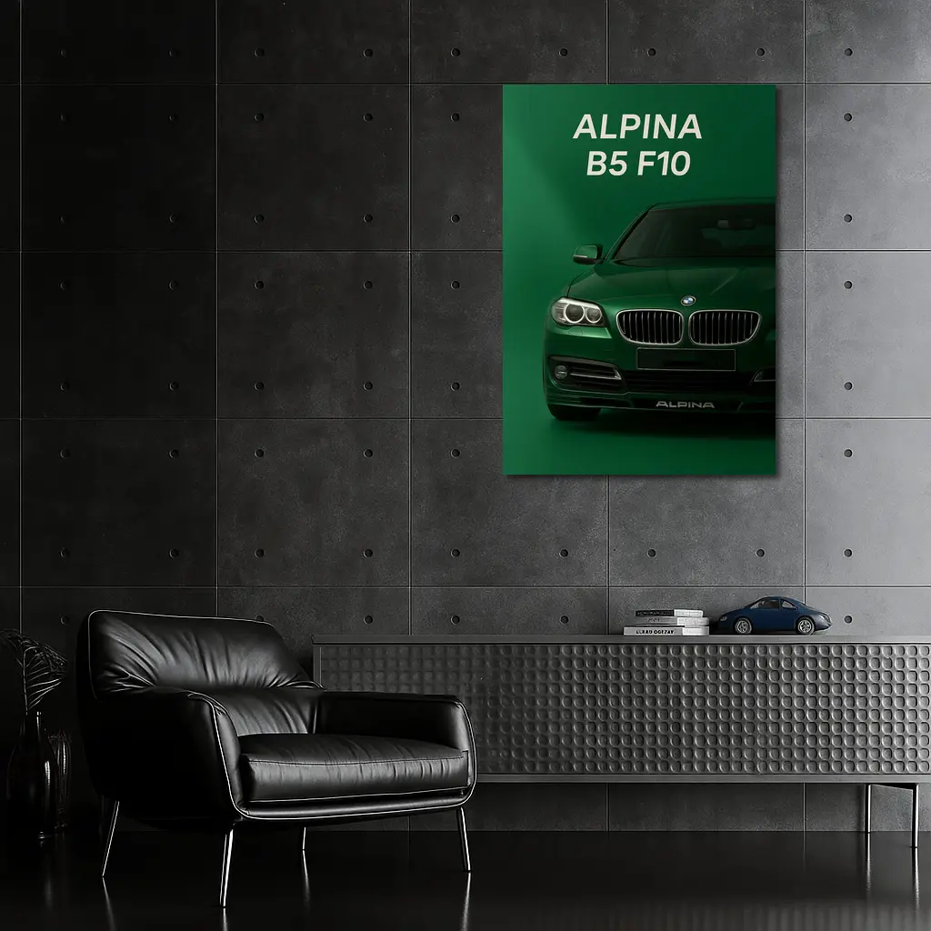 Alpina B5 F10 Green Studio Front View – Wall Art