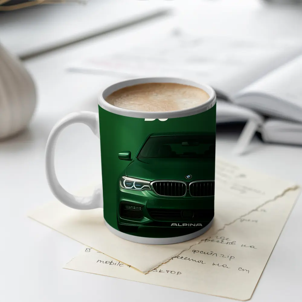 Alpina B5 Green Front View Art – Mugs