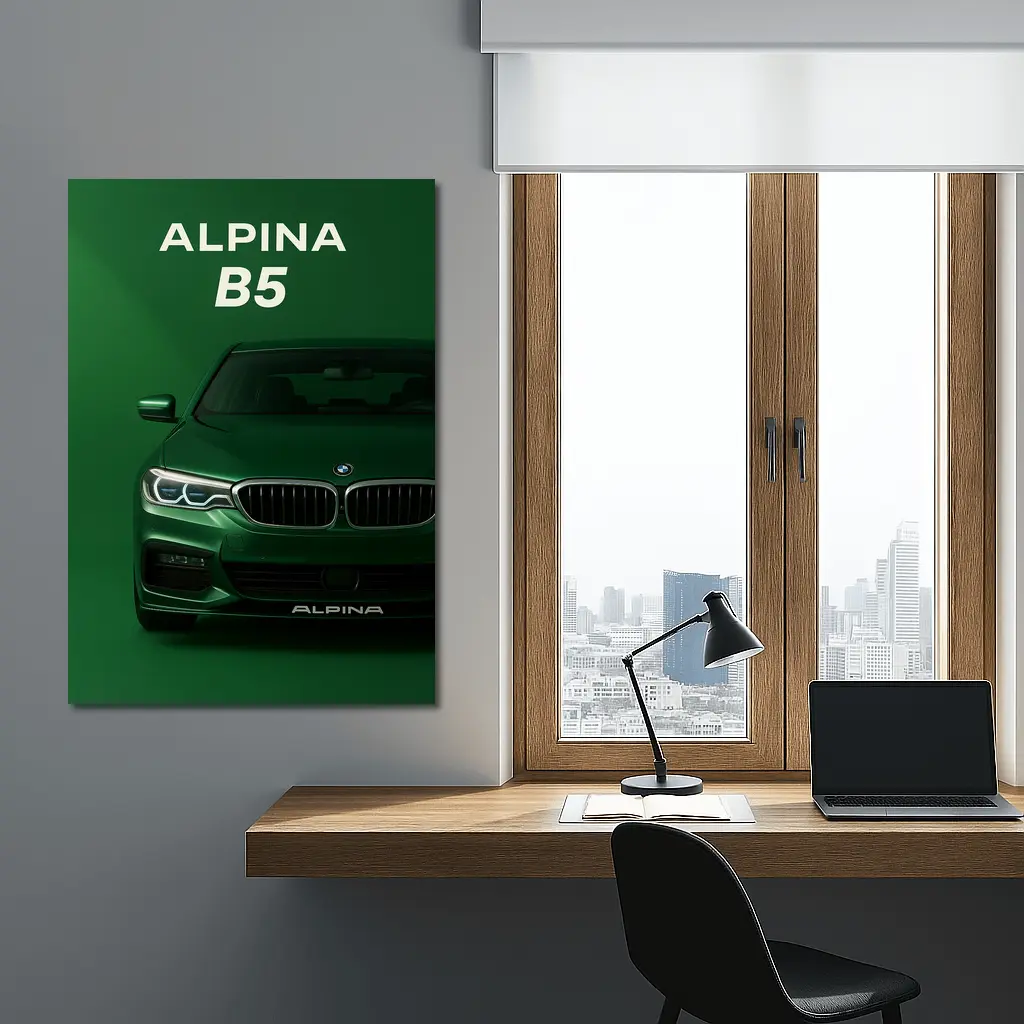 Alpina B5 Green Front View Art – Wall Art