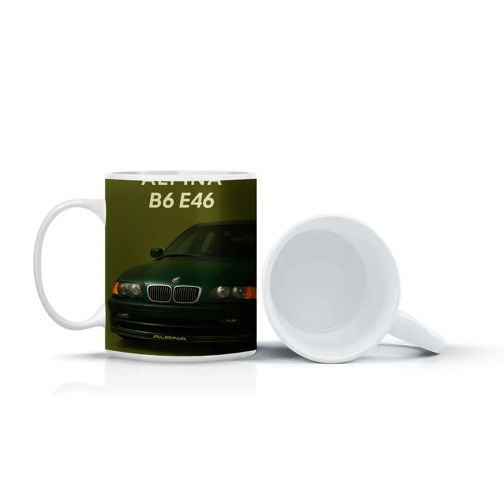 Alpina B6 E46 Green Studio Car Art – Mugs