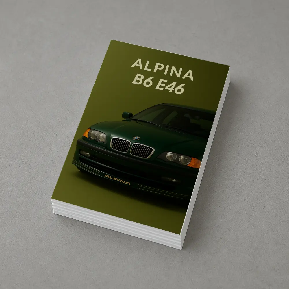 Alpina B6 E46 Green Studio Car Art – Postcards