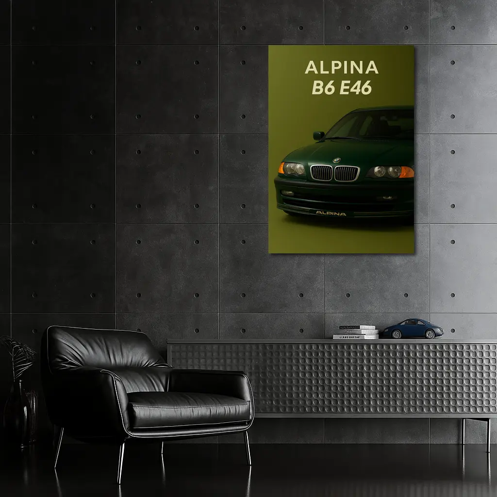 Alpina B6 E46 Green Studio Car Art – Wall Art