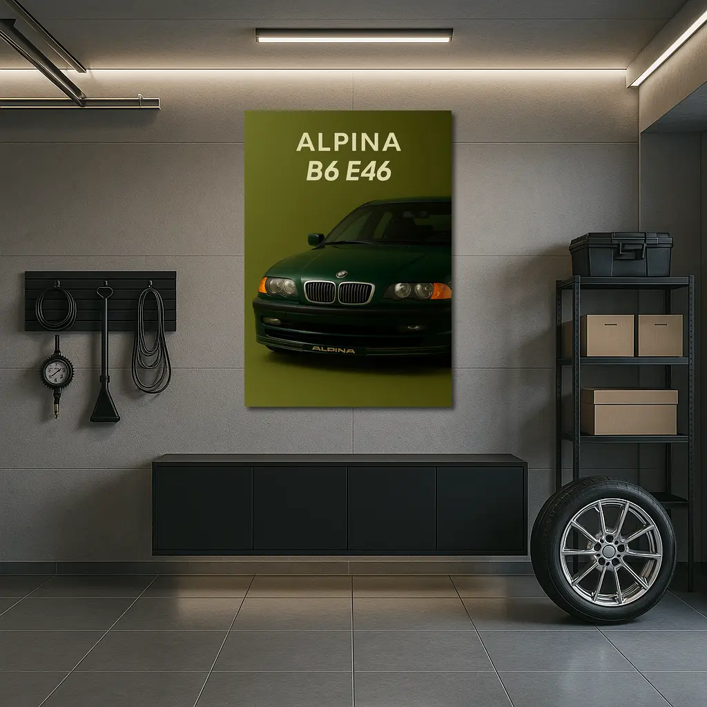 Alpina B6 E46 Green Studio Car Art – Wall Art