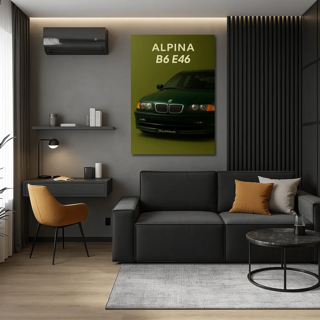 Alpina B6 E46 Green Studio Car Art – Wall Art