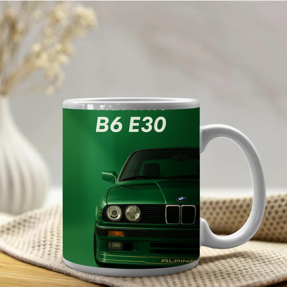 Alpina B6 E30 BMW Green Studio Art – Mugs
