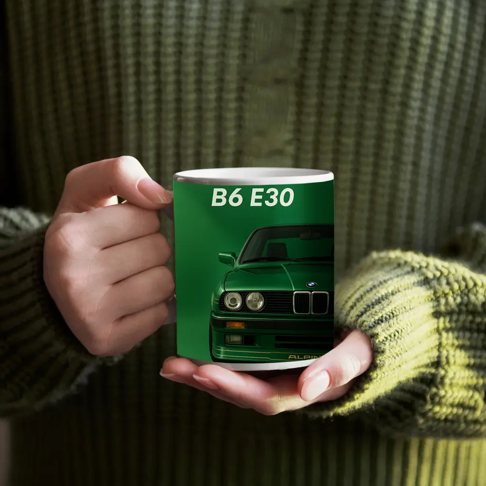 Alpina B6 E30 BMW Green Studio Art – Mugs