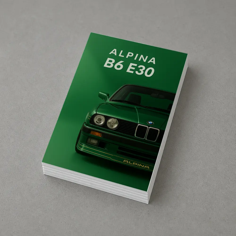 Alpina B6 E30 BMW Green Studio Art – Postcards