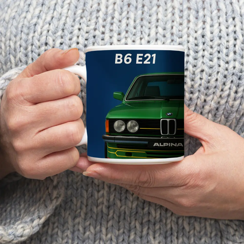 Alpina B6 E21 Green Classic Car Art – Mugs