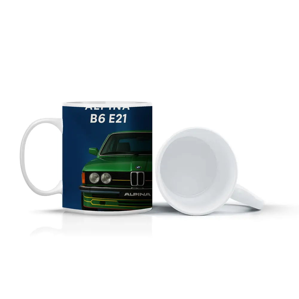 Alpina B6 E21 Green Classic Car Art – Mugs