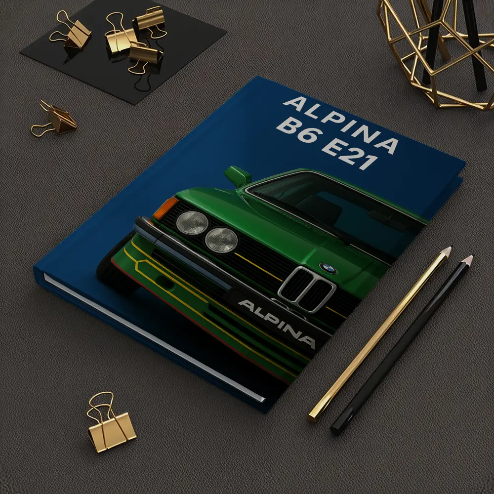 Alpina B6 E21 Green Classic Car Art – Notebooks