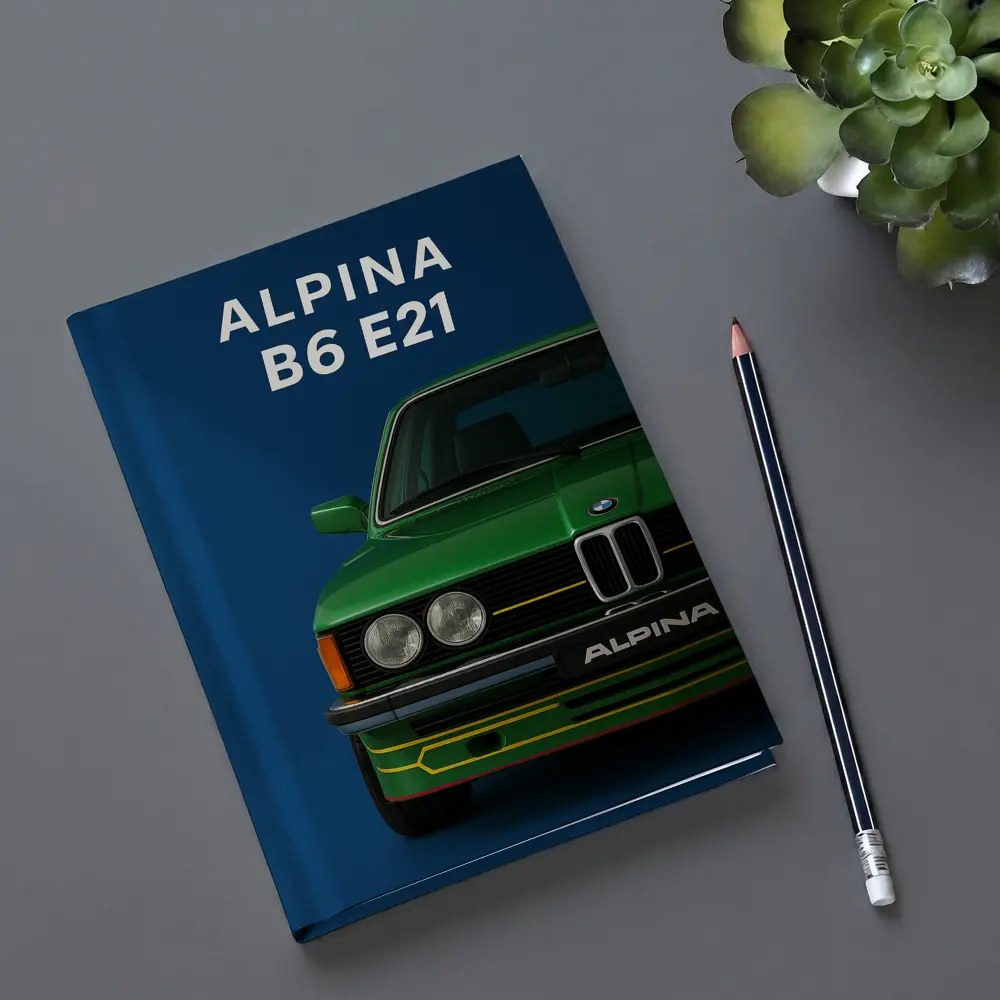 Alpina B6 E21 Green Classic Car Art – Notebooks