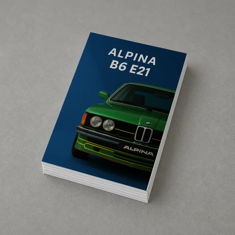 Alpina B6 E21 Green Classic Car Art – Postcards