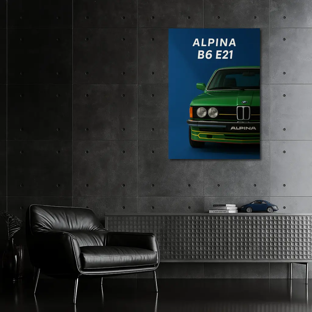 Alpina B6 E21 Green Classic Car Art – Wall Art