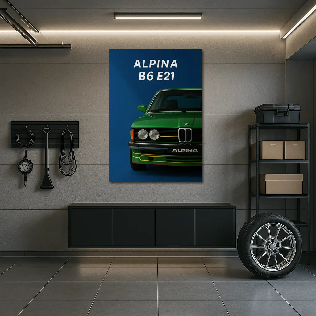 Alpina B6 E21 Green Classic Car Art – Wall Art