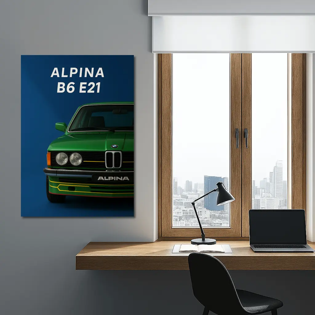Alpina B6 E21 Green Classic Car Art – Wall Art