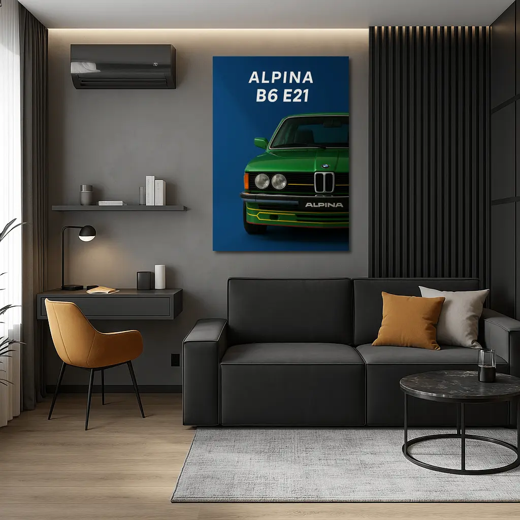 Alpina B6 E21 Green Classic Car Art – Wall Art
