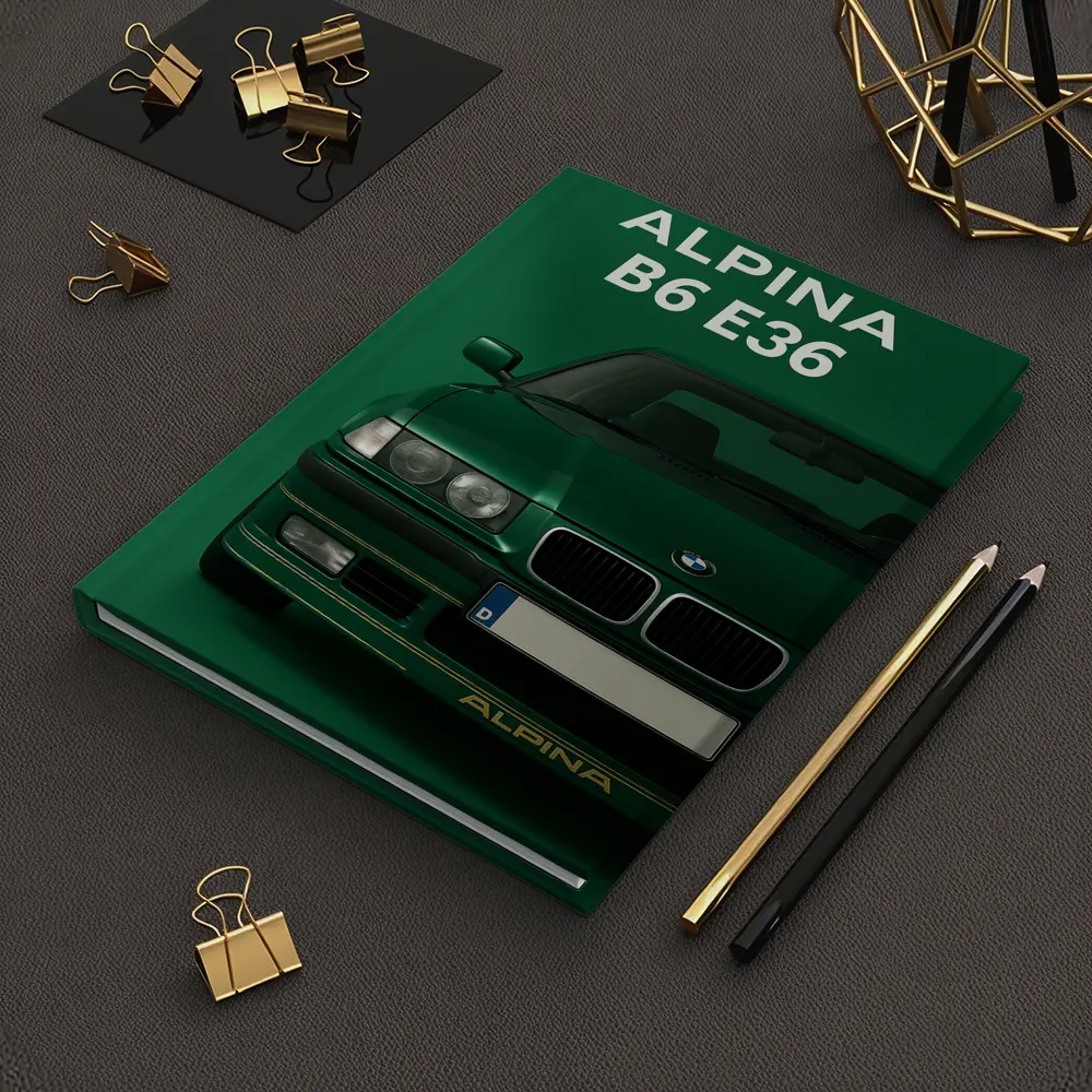 Alpina B6 E36 Green Minimal Car Art – Notebooks