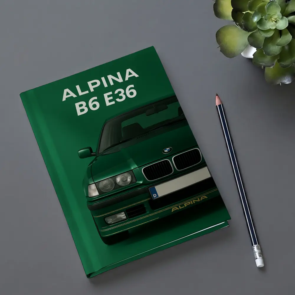 Alpina B6 E36 Green Minimal Car Art – Notebooks