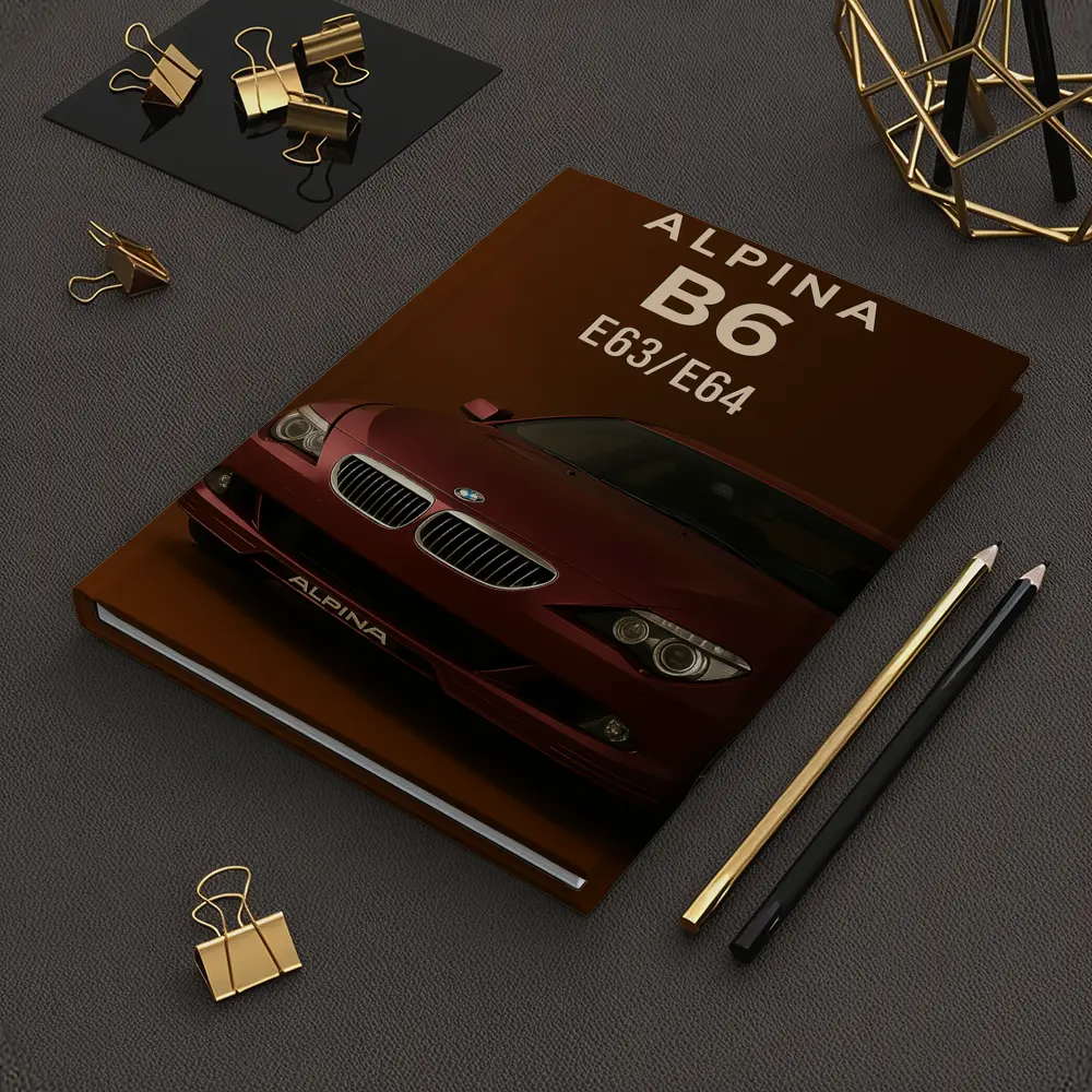 Alpina B6 E63 Deep Red Dark Background – Notebooks