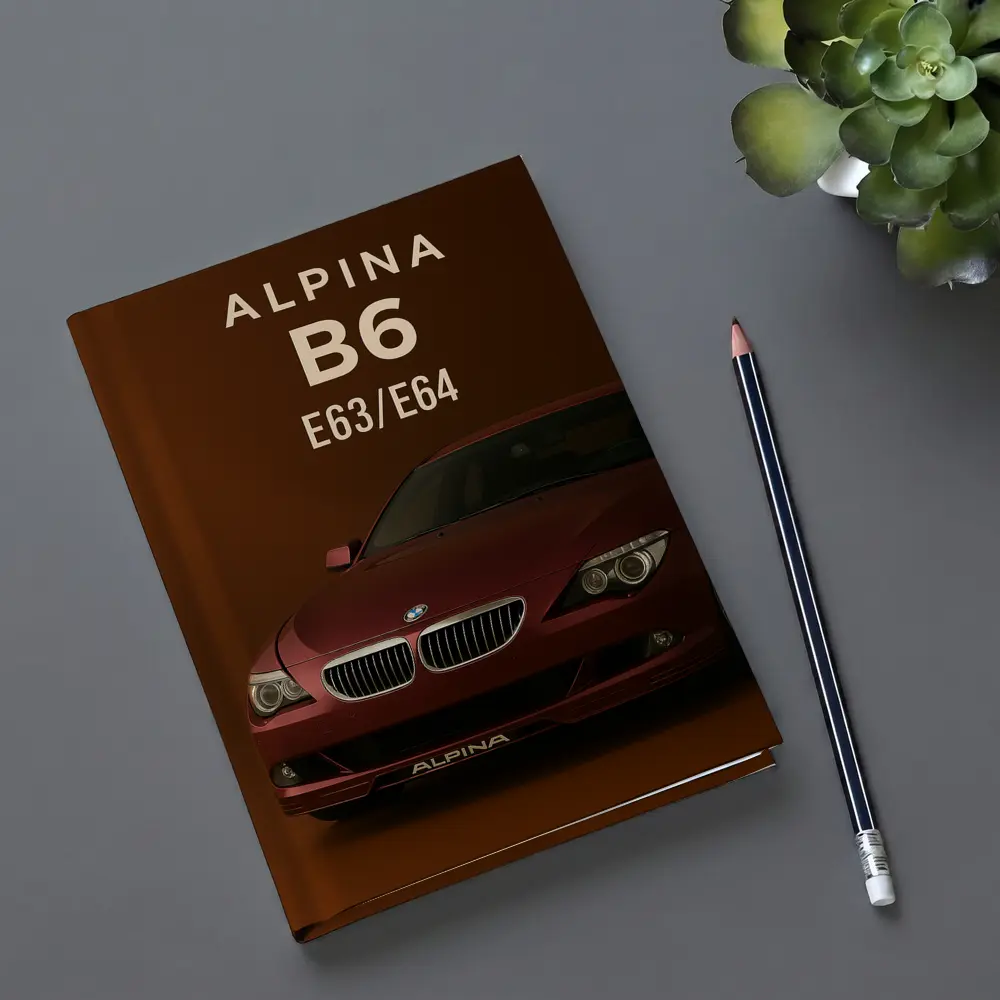 Alpina B6 E63 Deep Red Dark Background – Notebooks