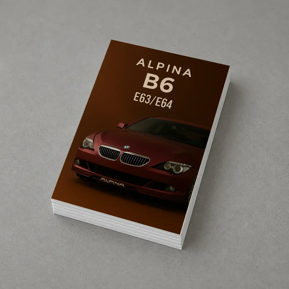 Alpina B6 E63 Deep Red Dark Background – Postcards
