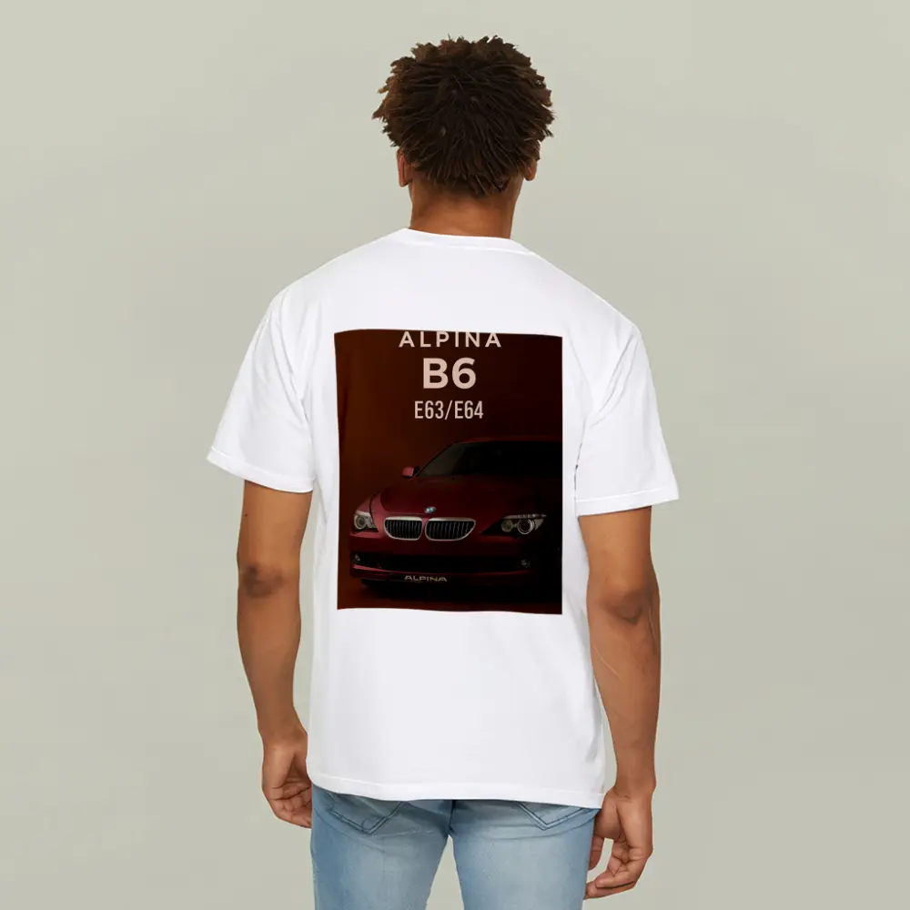 Alpina B6 E63 Deep Red Dark Background – T-Shirts