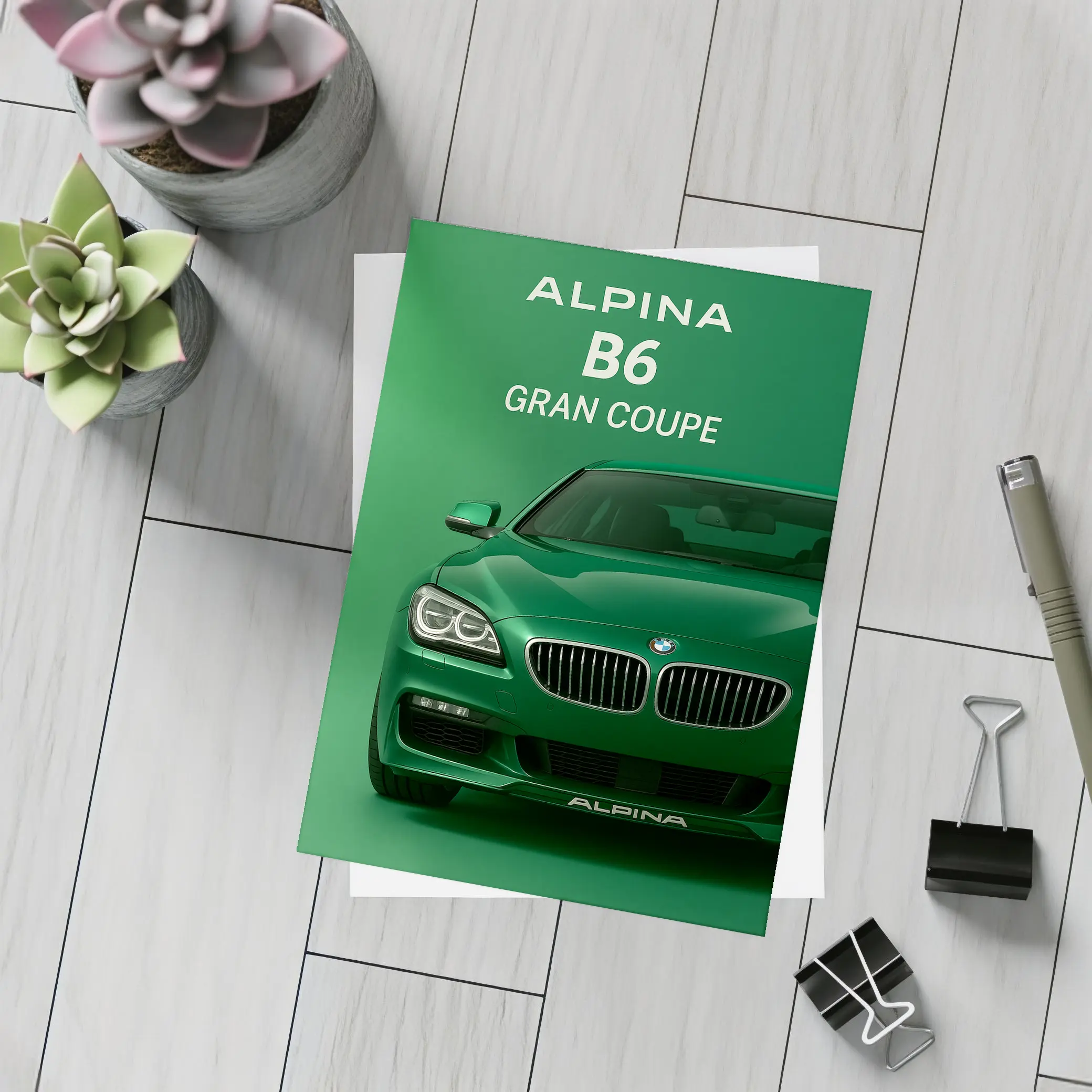 BMW Alpina B6 Gran Coupe Green – Postcards
