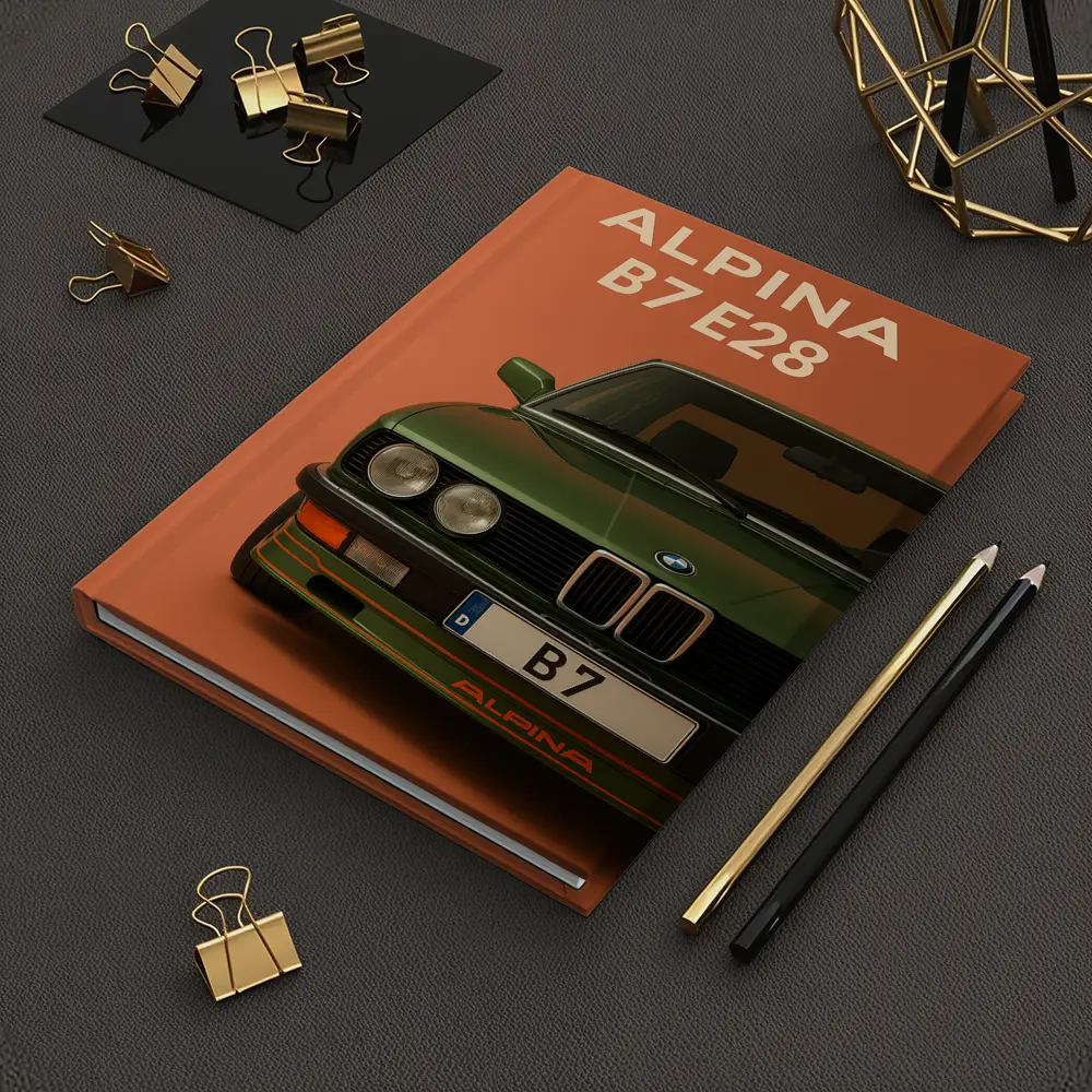 Alpina B7 E28 Green on Orange Background – Notebooks