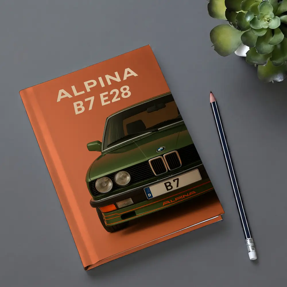 Alpina B7 E28 Green on Orange Background – Notebooks