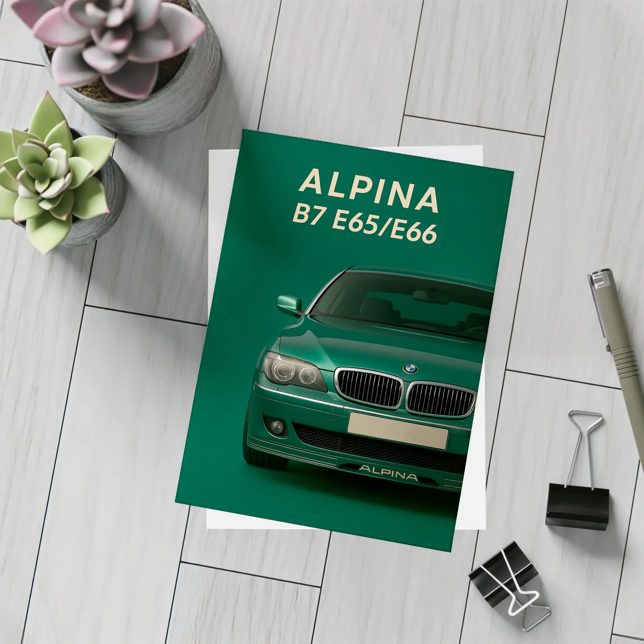 Alpina B7 E65 E66 Green Art – Postcards