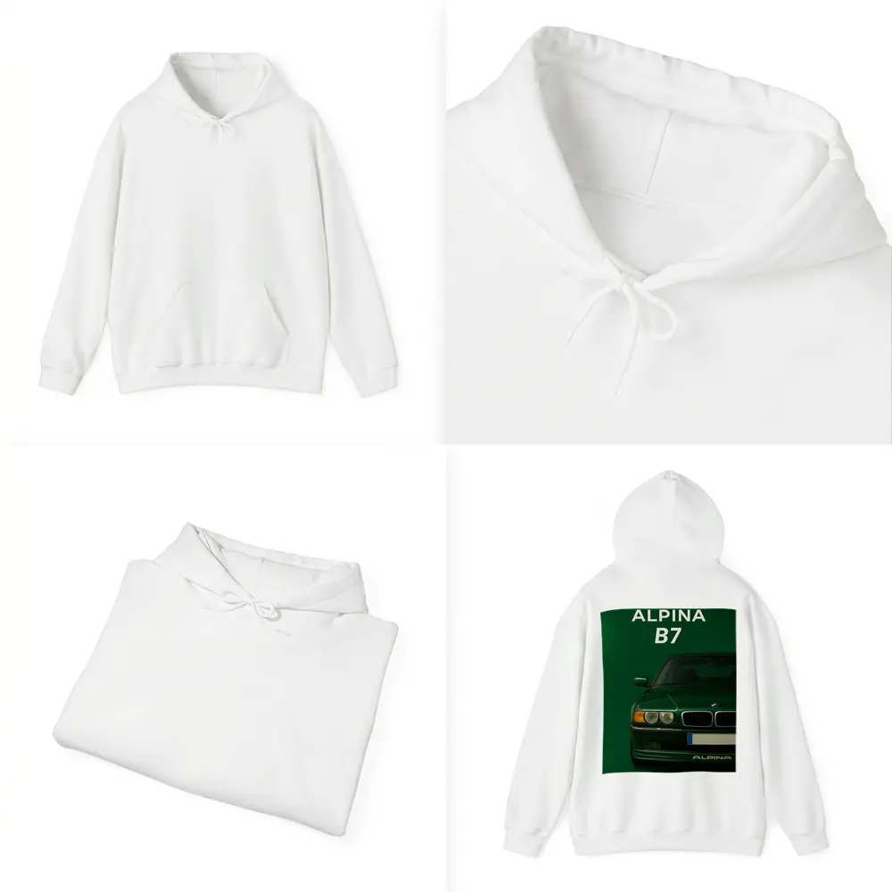 BMW Alpina B7 Green Minimal Car Art – Hoodies