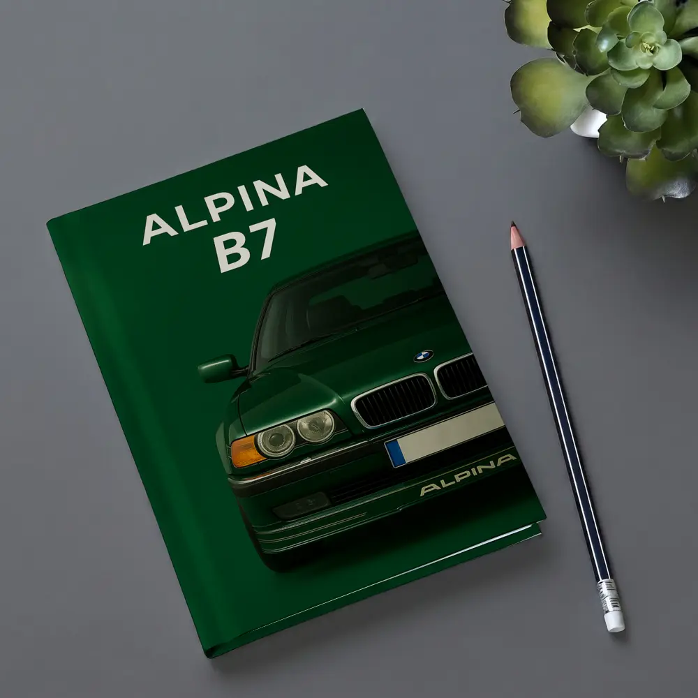 BMW Alpina B7 Green Minimal Car Art – Notebooks