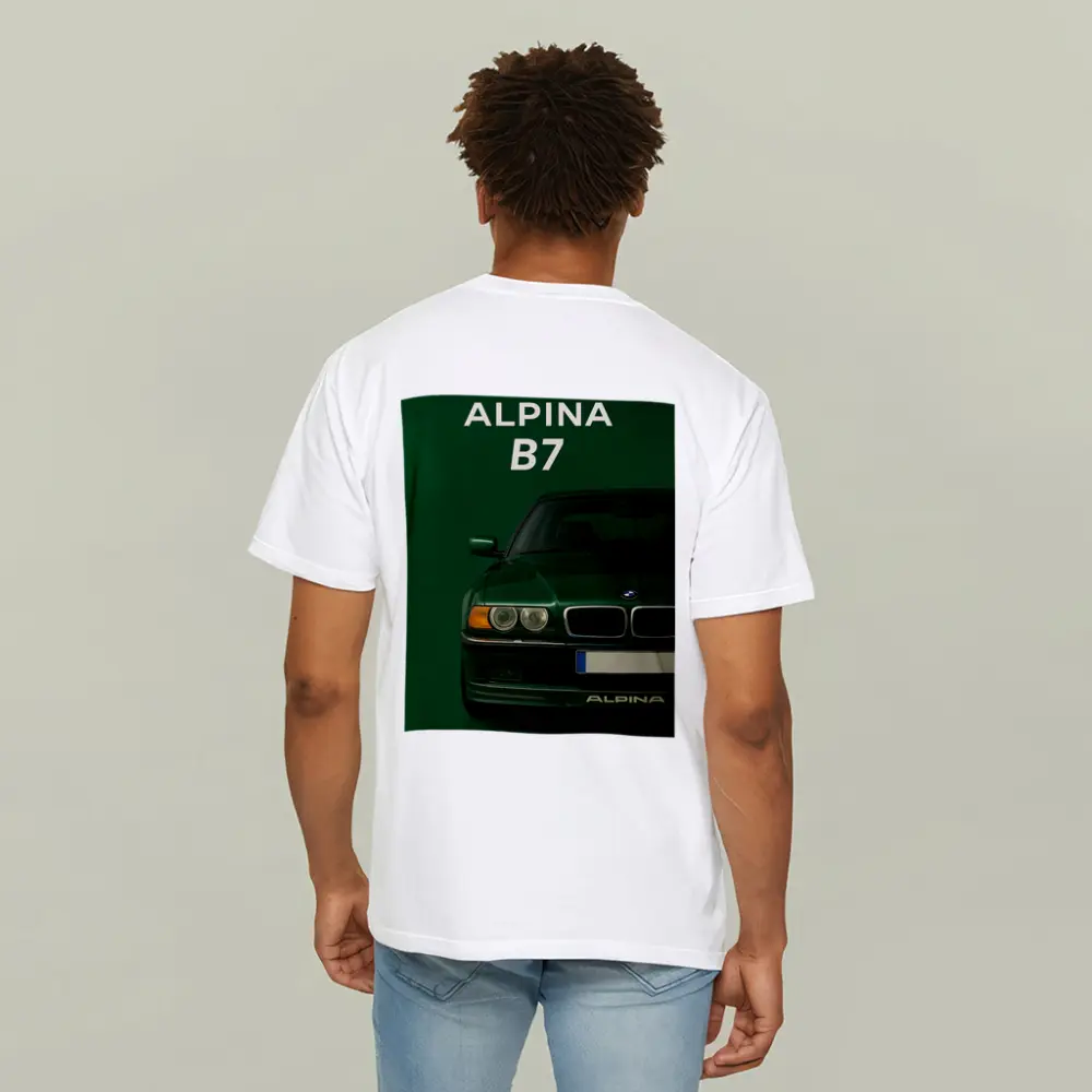 BMW Alpina B7 Green Minimal Car Art – T-Shirts