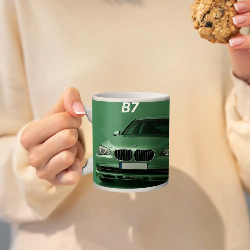 Alpina B7 BMW Green Minimal Car Art – Mugs