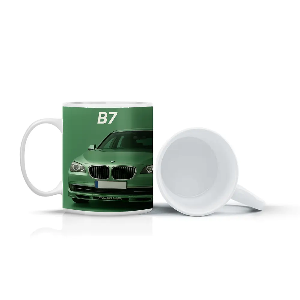 Alpina B7 BMW Green Minimal Car Art – Mugs