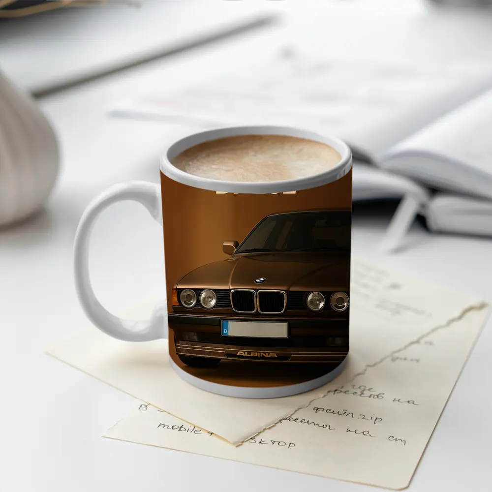 Alpina B7 E32 Brown Studio Background – Mugs