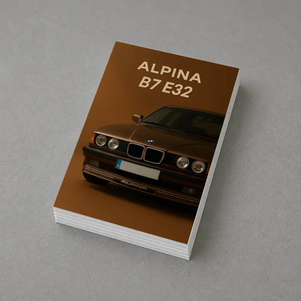 Alpina B7 E32 Brown Studio Background – Postcards