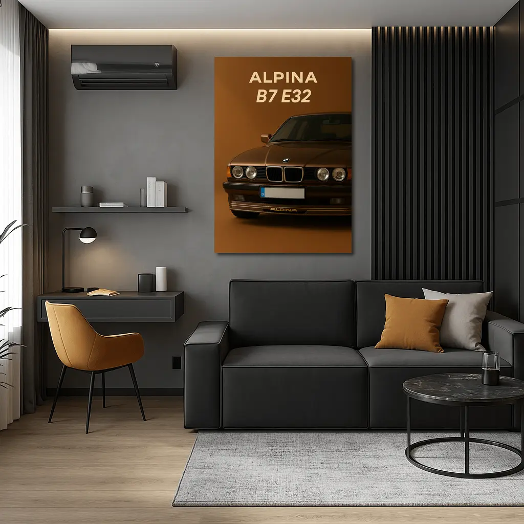 Alpina B7 E32 Brown Studio Background – Wall Art