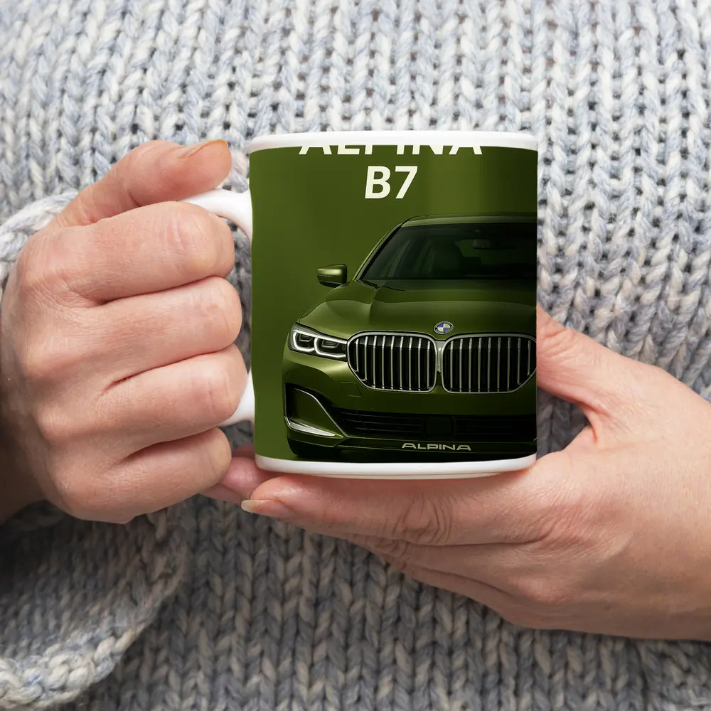 Alpina B7 Green Luxury Sedan Front View – Mugs