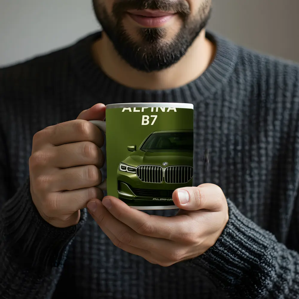 Alpina B7 Green Luxury Sedan Front View – Mugs