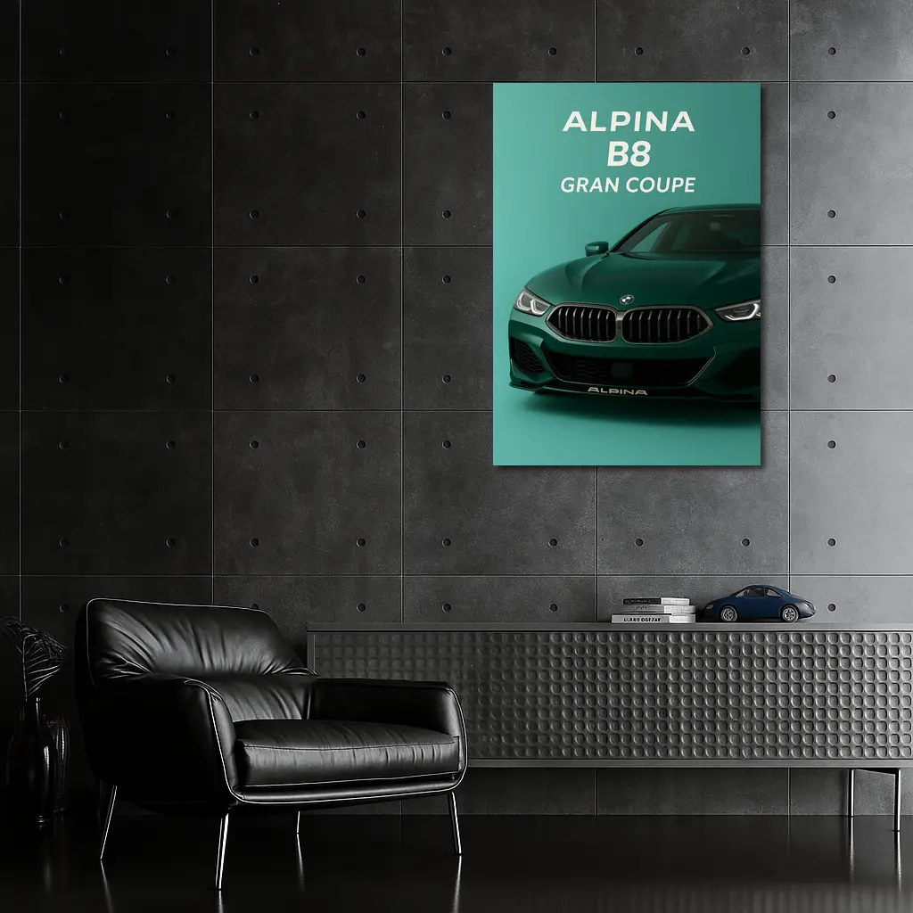 Alpina B8 Gran Coupe Green Art – Wall Art