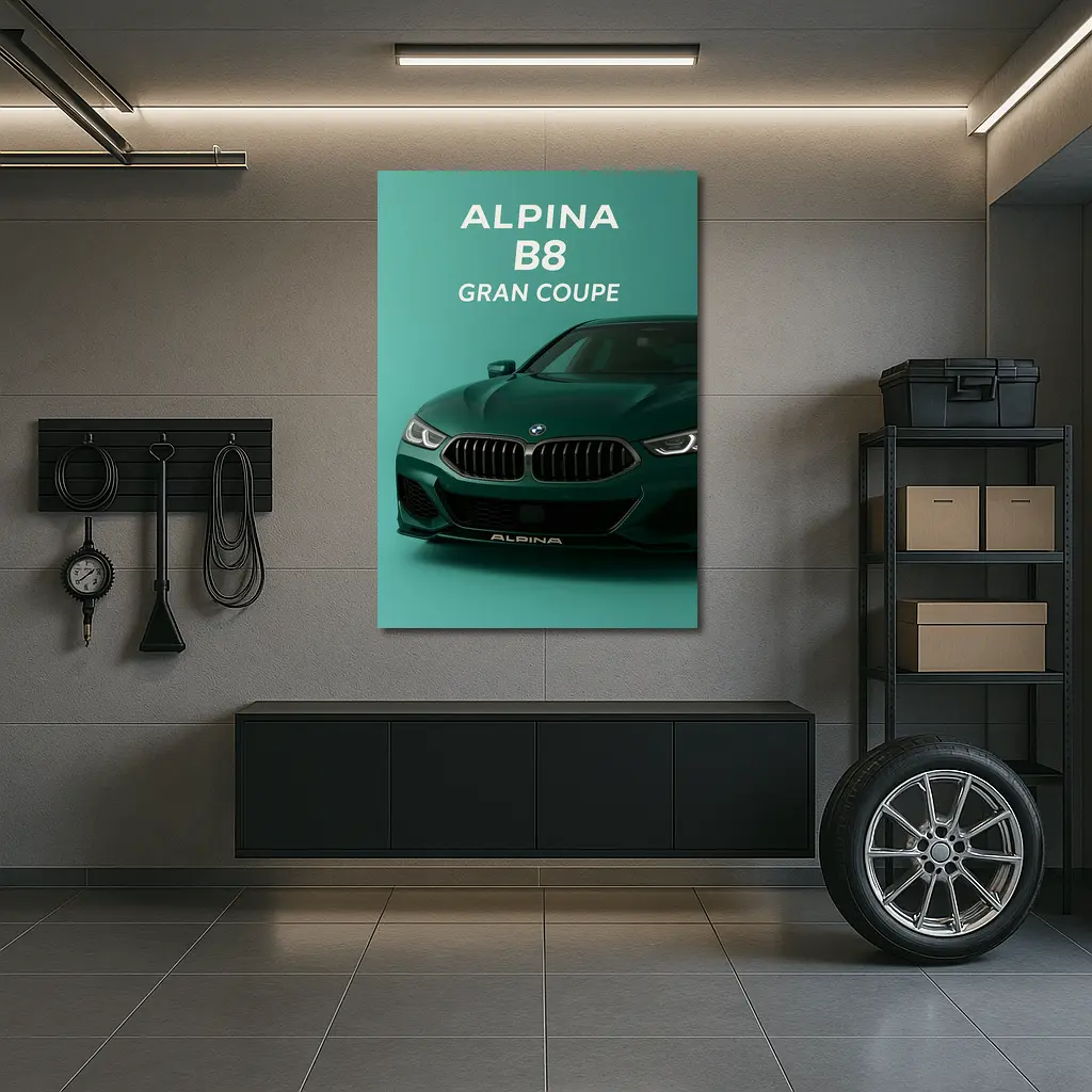 Alpina B8 Gran Coupe Green Art – Wall Art