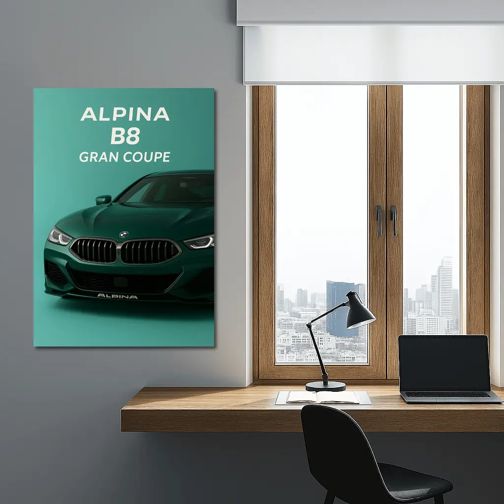 Alpina B8 Gran Coupe Green Art – Wall Art