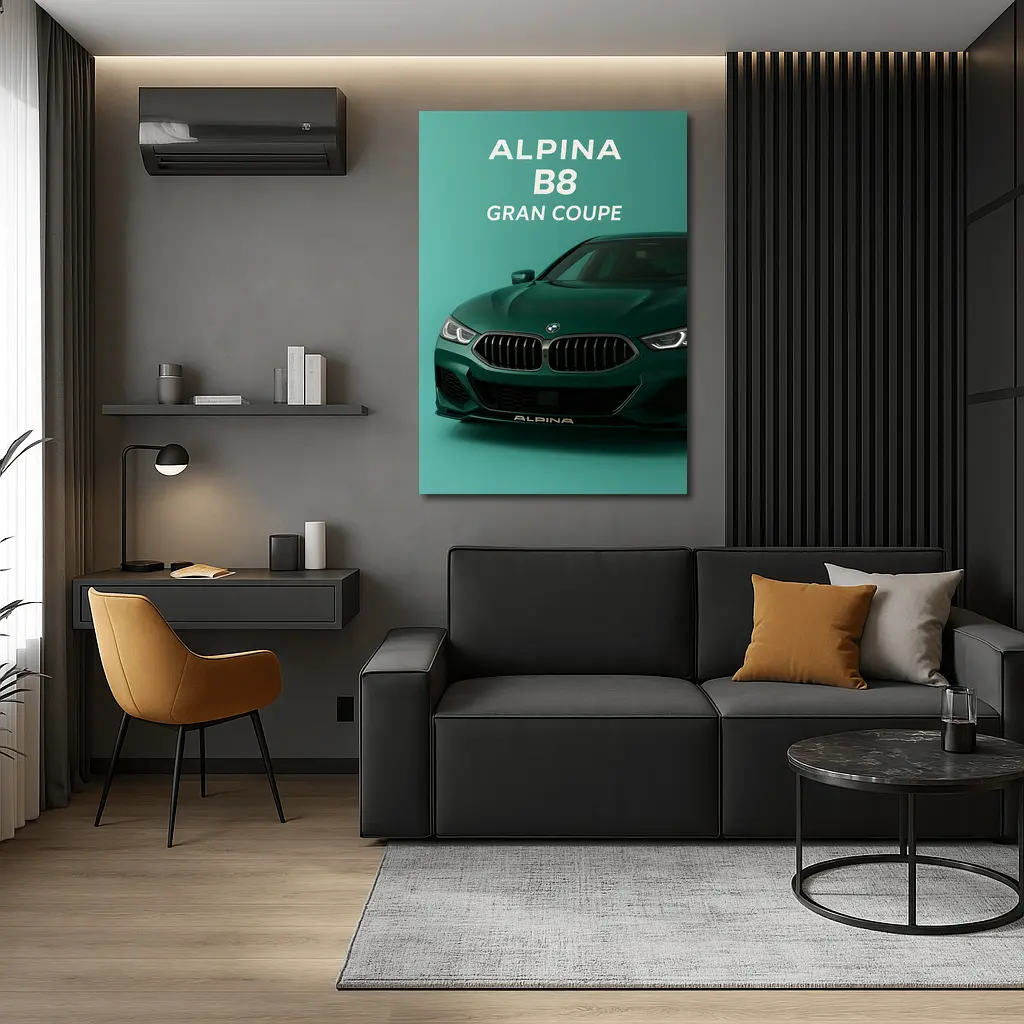 Alpina B8 Gran Coupe Green Art – Wall Art