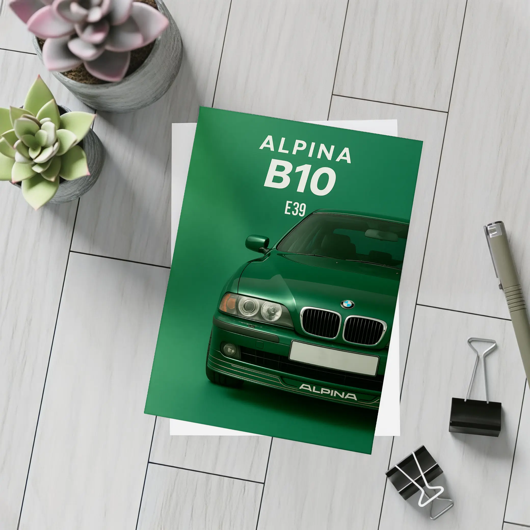 Alpina B10 E39 Green Wall Art – Postcards
