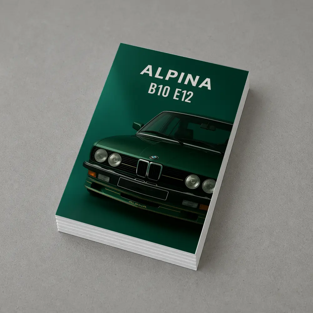 Alpina B10 E12 Green Classic BMW Art – Postcards