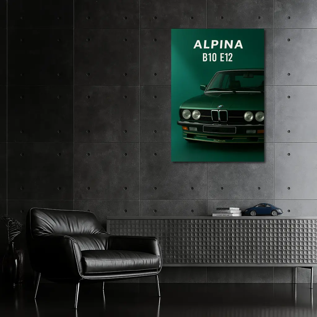 Alpina B10 E12 Green Classic BMW Art – Wall Art