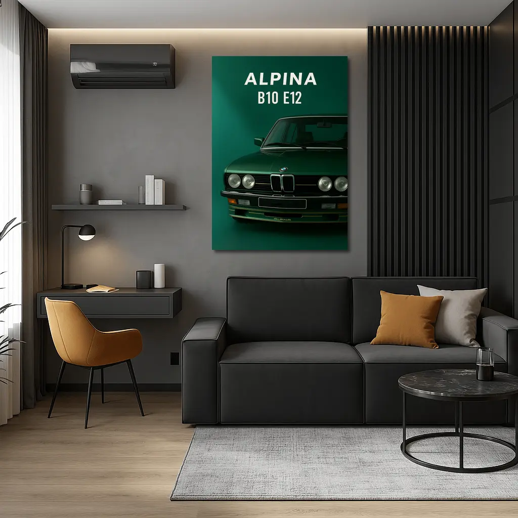 Alpina B10 E12 Green Classic BMW Art – Wall Art